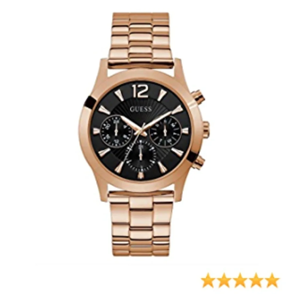 GUESS Rose Gold-Tone Chrono Multifunction Watch